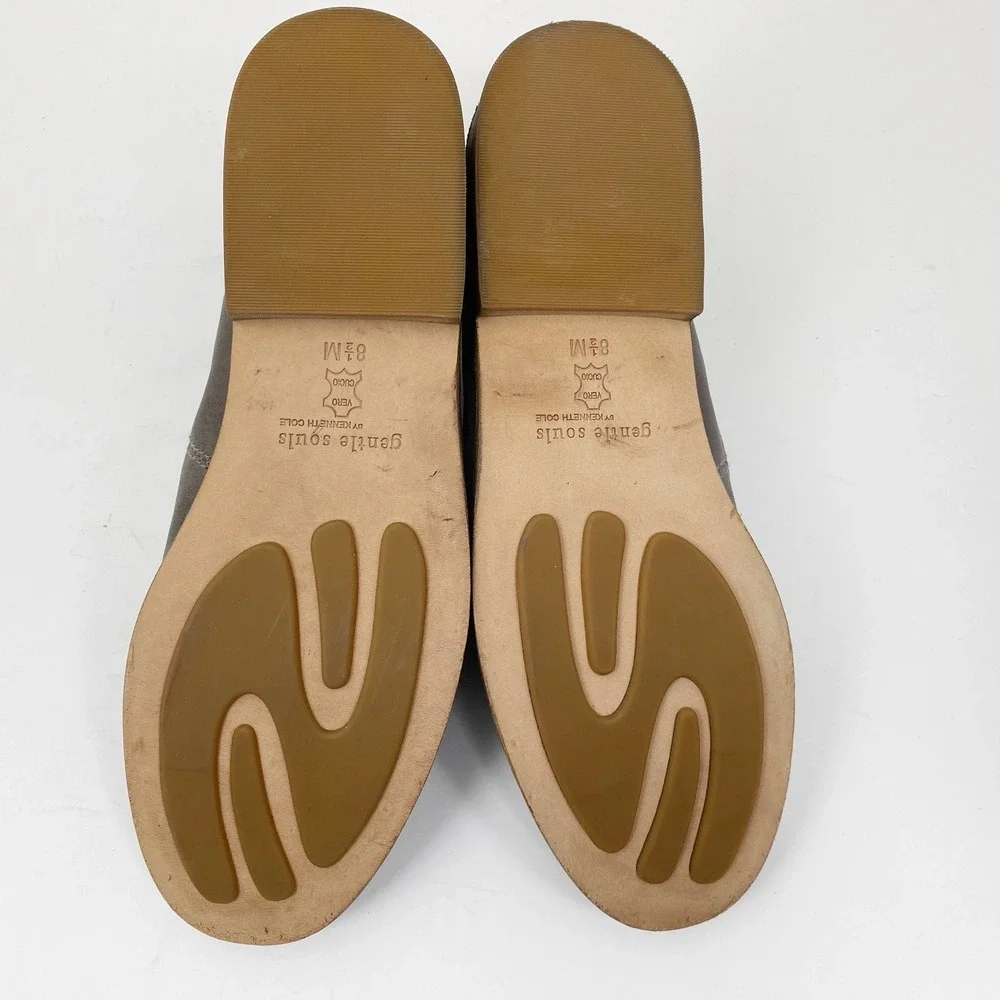 Gentle Souls Essex Leather Slip On Loafer Shoes Shootie Womens 8.5M‎ Taupe